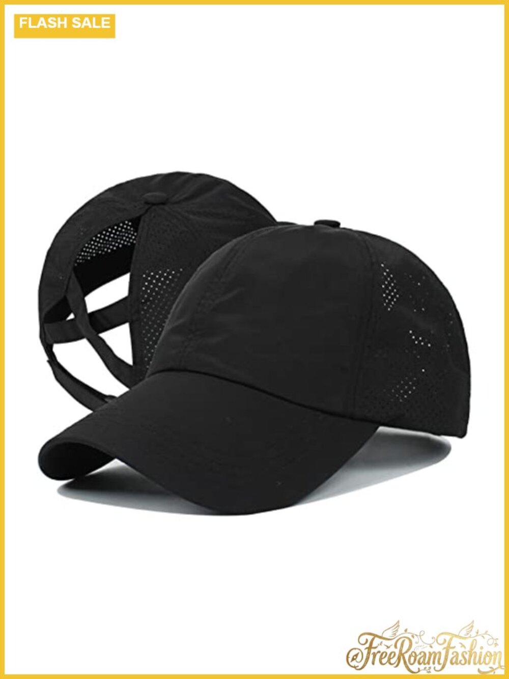 Womens Quick Drying Mesh Ponytail Baseball Cap Sun Hat Adjustable